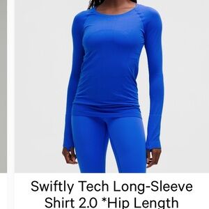 lululemon athletica Blue Long-Sleeve Sweater